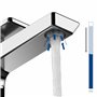 Villeroy & Boch O.novo Robinetterie pour lavabo sans bonde, mitigeur pour la salle de bains avec fonction de démarrage à froid,