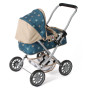 Bayer Chic 2000® Poussette de poupée Smarty - Étoiles Turquoise Beige - Pliable - avec Capote, Sac, Coussin et Couverture - Haut