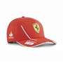 PUMA Casquette pour Enfants Charles Leclerc Scuderia Ferrari 2024 - Rouge Brûlé - Taille Unique