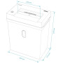 Destructeur de Papier Ideal Shredcat 8200, Coupe Droite 4 mm, Niveau de sécurité P-2, 16 Feuilles, 21 litres, Puissant