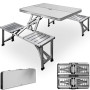 Deuba Table de Pique-Nique Portable - Aluminium avec Fonction Mallette Emplacement pour Parasol