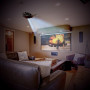 deleyCON Universel Projecteur de Plafond pour Projecteur Beamer +/-15° Inclinable - Pivotant à 360° - Jusqu'à 20Kg - Variable -