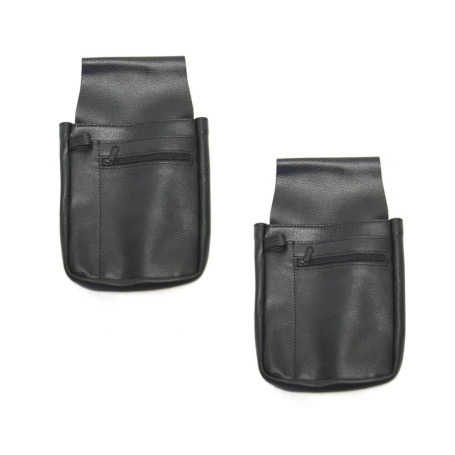 Lot de 2 sacs de serveur en cuir synthétique avec passant de chaîne Noir