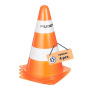 HUDORA Cônes - 4 pièces - Cônes de circulation empilables en orange/blanc - Cônes de signalisation haute qualité - Hauteur 23 cm