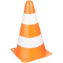 HUDORA Cônes - 4 pièces - Cônes de circulation empilables en orange/blanc - Cônes de signalisation haute qualité - Hauteur 23 cm