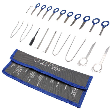 CCLIFE 20pcs Outils Démontage Autoradio