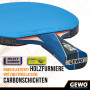 GEWO PS Blast Carbon Raquette de tennis de table professionnelle approuvée ITTF, raquette en carbone avec revêtement rapide GEWO