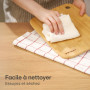 Praknu Planche à Découper en Bois - 3 Pièces de Planche Polyvalentes et Robustes en Bambou FSC® pour Légumes, Viande & Pain - Di