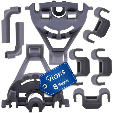 Lot de 8 pinces de rechange pour lave-vaisselle Bosch Siemens Neff 00428344 428344 pour panier inférieur de lave-vaisselle