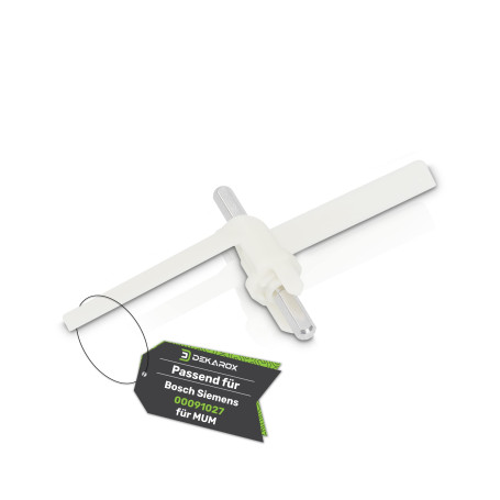 DEKAROX Lames de sculpteur pour robot de cuisine MUM ProfiMixx Bosch Siemens 00091027 - En plastique blanc - 166 x 79 x 31 mm -