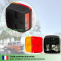 fouraces Feux arrière de remorque - 2 kits, avec schéma électrique et plaque d'immatriculation Eclairage, feu arrière, accessoir