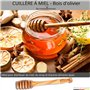 SCHWERTKRONE® Cuillère à Miel 15cm [BOIS D'OLIVIER ARTINASALE] - Haute Qualité Cuillère Miel Bois Olivier - Miel Accessoire - Pr