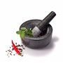 Supremery Mortier et pilon XXL en granit - Grand mortier en pierre - 16 cm - Pour épices, pesto et herbes - Pilon avec maillet -