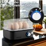 Cuiseur à œufs pour 1 à 8 œufs - Fonction maintien au chaud - Cuiseur à œufs électrique en acier inoxydable - 500 W - 3 niveaux 
