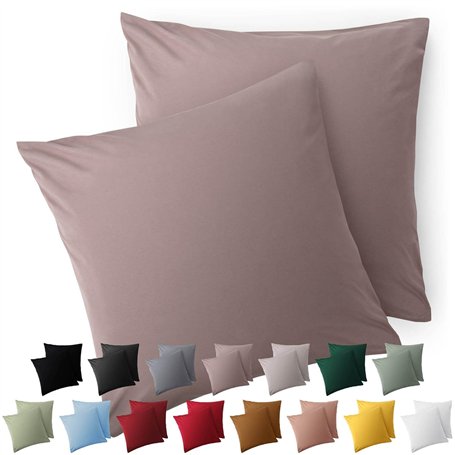 Blumtal Taie Oreiller 60x60 Lot de 2 - Housse de Coussin Microfibre - Taies d'oreillers avec Fermeture enveloppe