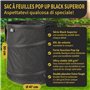 TTL Garden Black Supererior - Lot de 3 sacs de jardin Pop Up - 85 l - Double fond - 260 g/m² - Extra stables - Oxford 600D - 85 