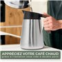 WALDWERK Pichet Isotherme (1,5L) - Thermos en Acier Inoxydable 304 à Double Paroi avec Poignée en Imitation Bois - Carafe Isothe