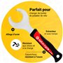 Optio Cycle Cle Boitier Pedalier Clé Pédalier pour Vélo | Clé Boitier De Pédalier | Demontage Pedalier | Arrache Pedalier | Clé 