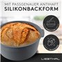 LIEBTHAL Marmite en Fonte pour Cuire du Pain - Robuste Avec Insert en Silicone Antiadhésif - Moule à Pain Déjà Brûlé Avec Couver