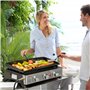 Royal Gourmet Plancha Gaz en Acier Émaillé, 3 Brûleurs Puissance 7.5kW, Surface Cuisson 62,0 x 35,5 cm, Portable pour Le Camping