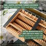 HELDSON® Rouleau de Massage en Bois • Appareil de Massage des Pieds • Drainage Lymphatique & Solution de Relaxation Manuel • Thé