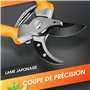 GRÜNTEK Sécateur Jardin lame franche 55mm. Cisaille 215mm Fleurs Vignes Plantes de Jardin