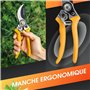 GRÜNTEK Sécateur Jardin lame franche 55mm. Cisaille 215mm Fleurs Vignes Plantes de Jardin