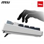 MSI Forge GK600 TKL Wireless Sky FR - Clavier AZERTY mécanique à switches linéaires - Touches PBT imprimées par Sublimation, Bas