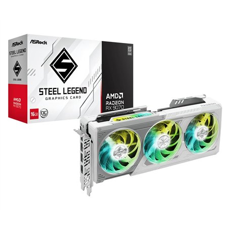 RX 9070 ASRock Radeon Steel Legend GDDR6 3Fan 16 Go