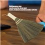 MAGT Petit Balai Manuel de Paille Tressé - Mini Brosse à Main pour Nettoyage de Bureau