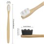 Lot de 4 brosses à dents micro-nano en bambou doux avec 20 000 poils conçus pour les gencives sensibles des enfants et des adult