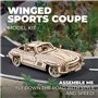 UGEARS Coupé Sport à Aileron - Maquette Voiture a Construire - Maquette Voiture Construction Bois - Adulte Puzzle 3D Voiture ave