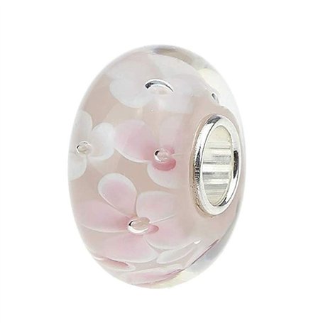 Breloque en verre soufflé de Murano en argent sterling pour bracelet à breloques Pandora