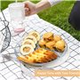 ChasBete Service Assiette Compartiment Adulte en Verre, Plateau Aperitif Design, Lot Assiette de Table - D 25 cm 2 Pièces