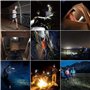 LE Lampe Frontale LED Rechargeable Puissante, 1300 Lux USB Torche Frontale 5 Modes d'éclairage avec Lumière Rouge, Étanche IPX4,