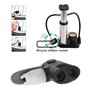 EMSea 2pcs Double Tête Pompe Buse FV AV en Plastique Noir Vélo Pompe à Air Valve Tuyau Adaptateur Connecteur Remplacement Piste