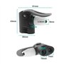EMSea 2pcs Double Tête Pompe Buse FV AV en Plastique Noir Vélo Pompe à Air Valve Tuyau Adaptateur Connecteur Remplacement Piste