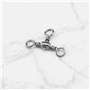 VGOL 80pcs Connecteur d'attirail Pêche à Anneau Rident en Acier Inoxydable Émerillons de Pêche à 3 Voies Accessoires pour Pêche