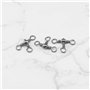 VGOL 80pcs Connecteur d'attirail Pêche à Anneau Rident en Acier Inoxydable Émerillons de Pêche à 3 Voies Accessoires pour Pêche