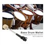 Wisyurt 2 Maillets de Tambour en Acier Basse de 12,5 Pouces, Baguettes de Tambour en Feutre de avec PoignéE en Acier Inoxydable,