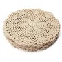 Lobamop Lot de 12 Sets de Table en Coton Vintage Ronds à la Main en Dentelle crochetée - Décoration de Table