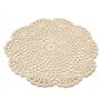 Lobamop Lot de 12 Sets de Table en Coton Vintage Ronds à la Main en Dentelle crochetée - Décoration de Table
