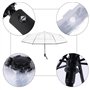 Juwacoo Parapluie de poche automatique transparent - Résistant aux tempêtes - Mini parapluie automatique - Design noir, Noir , S