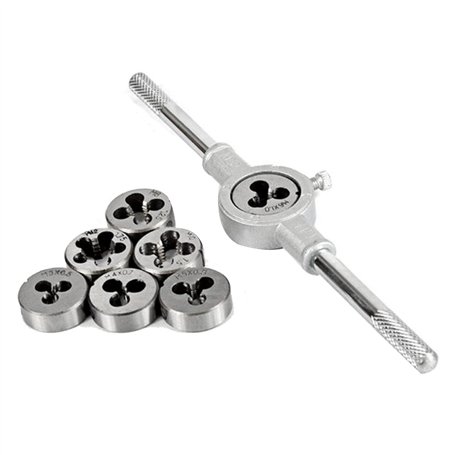 Giyofom de filières métriques 8 pièces M3//M5/M6/M8/M10/M12 Combinaison de d'outils pour le taraudage