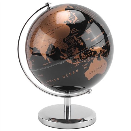 LEWITORS Globe scolaire 15 cm - Globe terrestre avec un pied en métal - Éducatif / géographique / Décoration pour