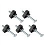 Fowecry Lot de 5 Boulons de Rail en T M8 Kit de Bouton Boulons à Fente en T de 4 Pouces avec Rondelles Accessoires de Rail en T
