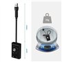 CosyCaya Carte son externe USB 2.0 Type C Adaptateur de microphone stéréo Convertisseur professionnel pour ordinateur portable,