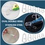 eMagTech 50pcs Anneaux Fendus en Acier Inoxydable Liens Clips de Pêche à Changement Rapide 10mm 13mm 16mm 18mm 21mm Clips de Leu