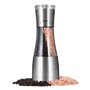EXMDLLY Poivre et sel 2 en 1, double moulin avec grosseur réglable grâce au rotor en céramique, accessoire de cuisine