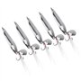 OriGlam Lot de 5 Leurres de Pêche Durs - Kit en Métal Avec Hameçons Triples pour Saumon et Bar